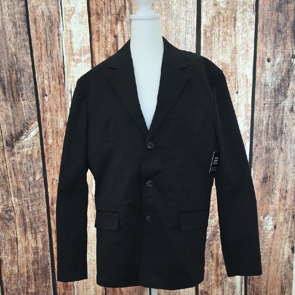 NWT Express Mens Size 42L Slim Classic Black Blazer - Picture 1 of 6